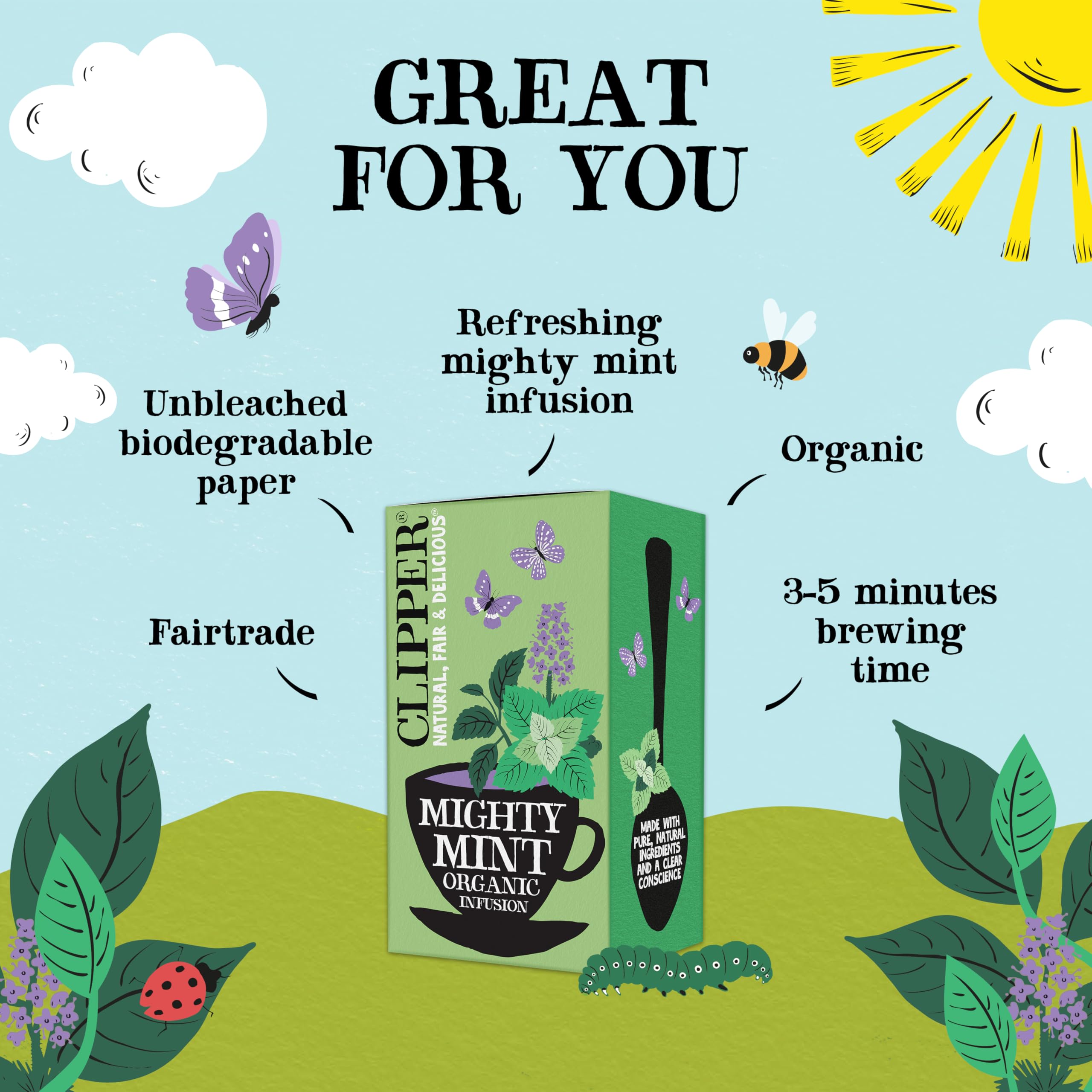 Amazon | クリッパー オーガニックハーブティー マイティミント 20P